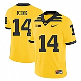 Iowa Hawkeyes 14 Desmond King Yellow College Football Jersey Dzhi,baseball caps,new era cap wholesale,wholesale hats